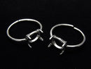 [Video] Silver925 Ring Frame (Prong Setting) Horizontal Oval 8x6mm Rhodium Plated One Size Fits All 1pc