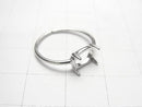 [Video] Silver925 Ring Frame (Prong Setting) Horizontal Oval 8x6mm Rhodium Plated One Size Fits All 1pc