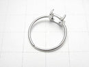 [Video] Silver925 Ring Frame (Prong Setting) Horizontal Oval 8x6mm Rhodium Plated One Size Fits All 1pc