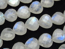 Heart, Rainbow Moonstone Gemstone Beads