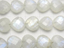 [Video] High Quality Rainbow Moonstone AA++ Vertical Hole Heart cut 10x10mm half or 1strand beads (aprx.6inch / 16cm)