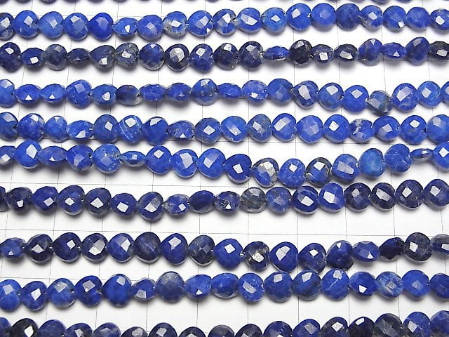 [Video] Lapislazuli AA++ Vertical Hole Heart cut 6x6mm half or 1strand beads (aprx.6inch/16cm)