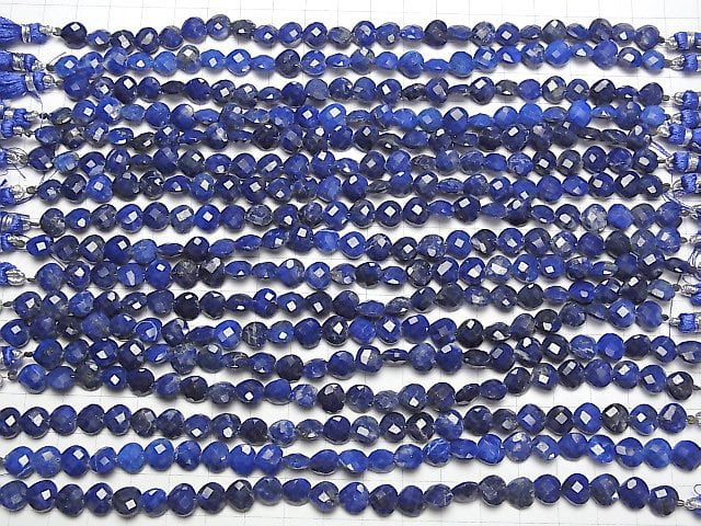 [Video] Lapislazuli AA++ Vertical Hole Heart cut 8x8mm half or 1strand beads (aprx.6inch/16cm)