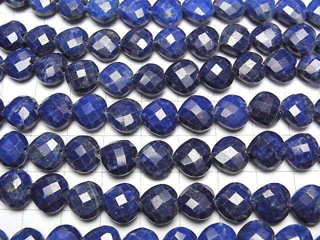 [Video] Lapislazuli AA++ Vertical Hole Heart cut 10x10mm half or 1strand beads (aprx.6inch/16cm)