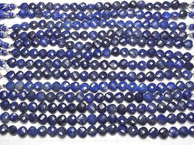 [Video] Lapislazuli AA++ Vertical Hole Heart cut 10x10mm half or 1strand beads (aprx.6inch/16cm)