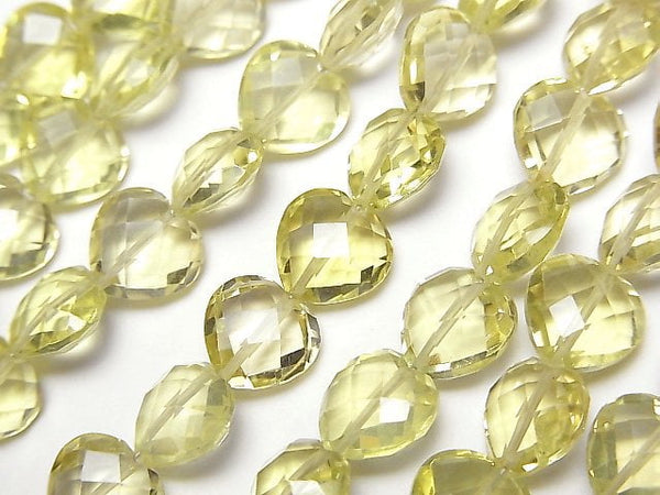 Heart, Lemon Quartz Gemstone Beads