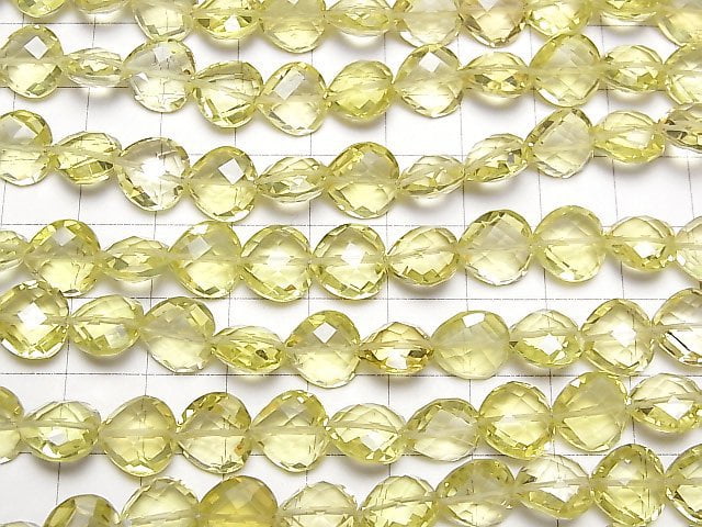 [Video]High Quality Lemon Quartz AAA Vertical Hole Heart cut 10x10mm half or 1strand beads (aprx.6inch/16cm)