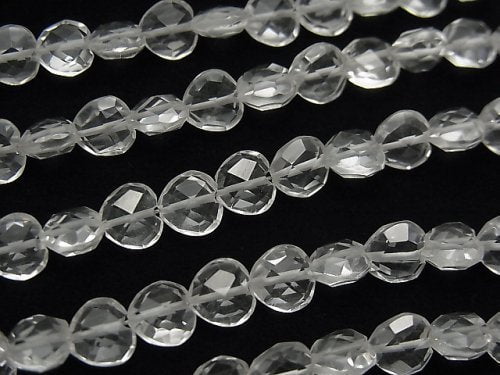 Crystal Quartz, Heart Gemstone Beads