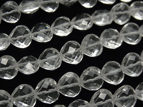 Crystal Quartz, Heart Gemstone Beads