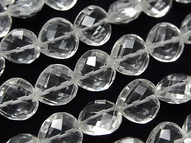 [Video] Crystal AAA - Vertical Hole Heart Cut 10x10mm half or 1-strand beads (approx. 6 inches/16 cm)