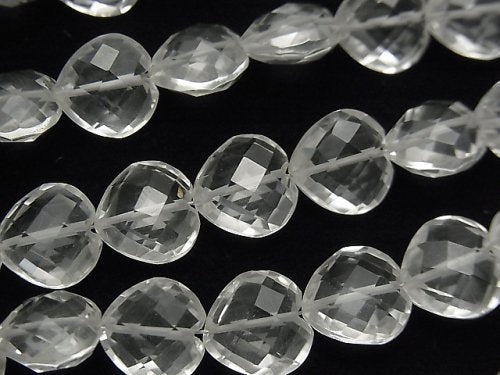 Crystal Quartz, Heart Gemstone Beads