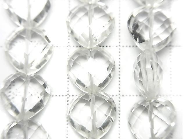 [Video] Crystal AAA - Vertical Hole Heart Cut 10x10mm half or 1-strand beads (approx. 6 inches/16 cm)