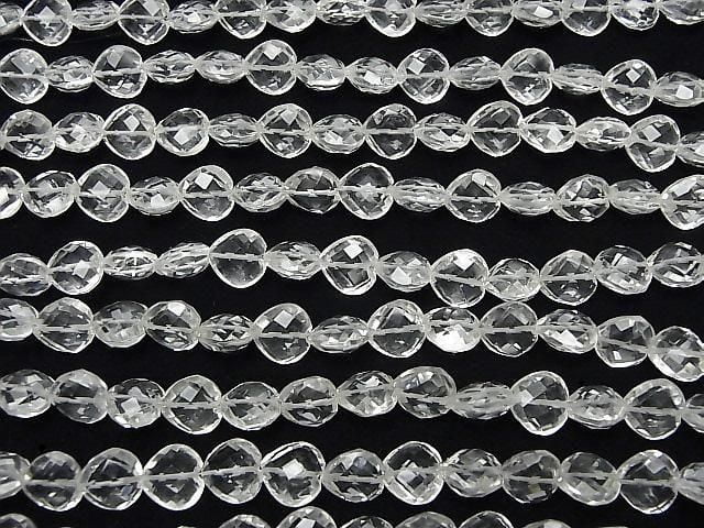 [Video] Crystal AAA - Vertical Hole Heart Cut 10x10mm half or 1-strand beads (approx. 6 inches/16 cm)