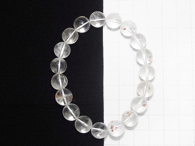 [Video] [One of a kind] Garnet in Quartz Round 10.5mm Bracelet NO.50