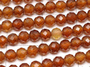 [Video] High Quality! Hessonite Garnet AAA- Faceted Round 3mm 1strand beads (aprx.15inch / 37cm)