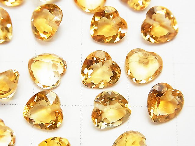 [Video]High Quality Citrine AAA Heart cut 8x8x5mm 1/4strands -Bracelet