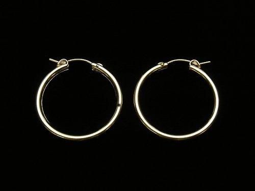 14KGF Gold Hoop Earrings [13mm][15mm][19mm][22mm][29mm][50mm] 1 pair