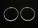 14KGF Flat Hoop Earrings [15mm][20mm][25mm][30mm][45mm] 1 pair