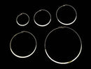 14KGF Flat Hoop Earrings [15mm][20mm][25mm][30mm][45mm] 1pair
