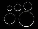 14KGF Flat Hoop Earrings [15mm][20mm][25mm][30mm][45mm] 1 pair