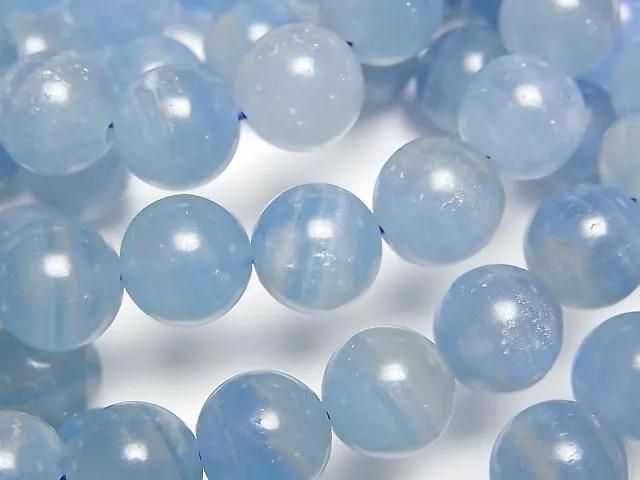 [Video] Natural Blue Calcite AAA- Round 10mm Bracelet