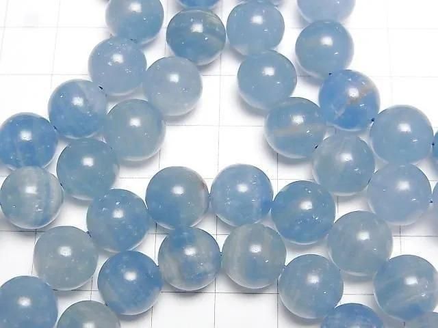 [Video] Natural Blue Calcite AAA- Round 10mm Bracelet