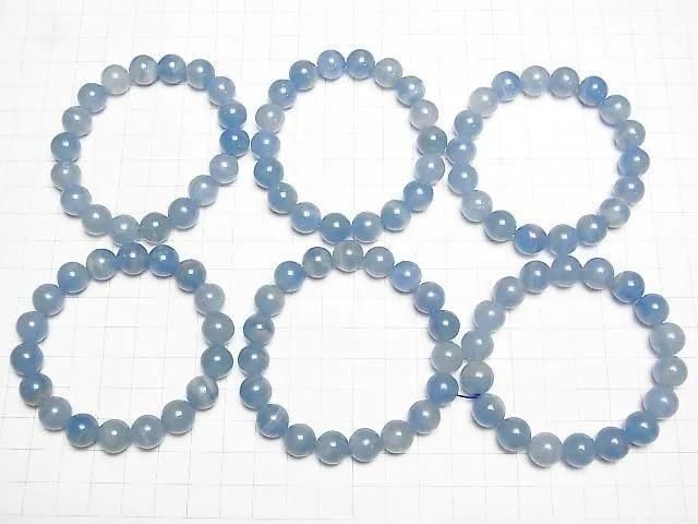 [Video] Natural Blue Calcite AAA- Round 10mm Bracelet
