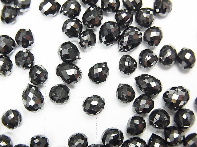 [Video] Black Diamond AAA Drop Faceted Briolette 1pc