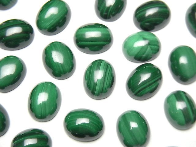 [Video]Malachite AAA Oval Cabochon 10x8mm 3pcs