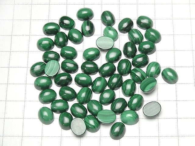 [Video]Malachite AAA Oval Cabochon 10x8mm 3pcs