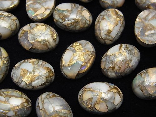 [Video] Copper Opal AAA Oval Cabochon 14x10mm 2pcs