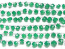 [Video] High Quality Green Onyx AAA Dice Shape 1strand beads (aprx.7inch / 18cm)