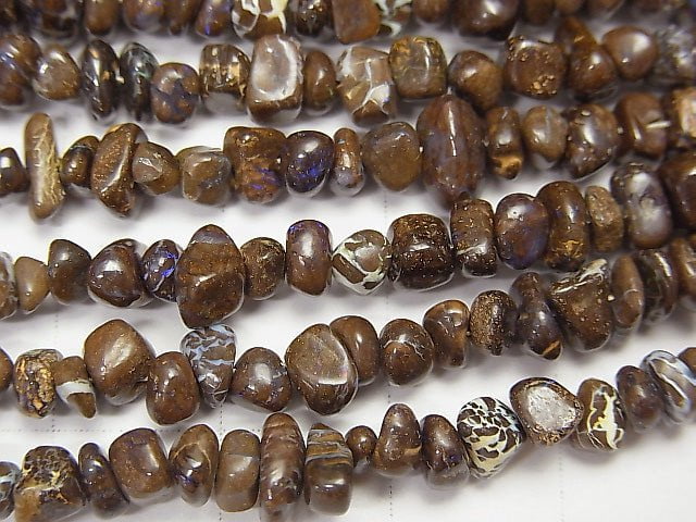 [Video] Australia Boulder Opal AA Small Nugget half or 1strand beads (aprx.15inch / 38cm)