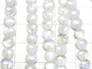 [Video] Rainbow Moonstone AA++ Vertical Hole Heart 6x6mm half or 1-strand beads (approx. 6 inches/16 cm)