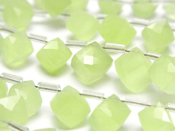 Chalcedony, Cube Gemstone Beads