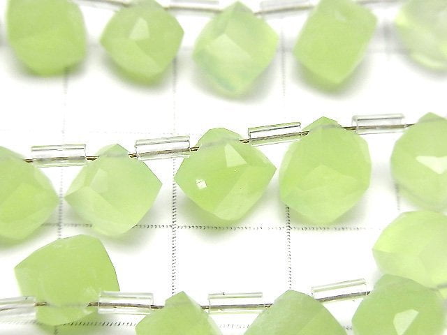 [Video] High Quality Green Chalcedony AAA Dice Shape 1strand beads (aprx.7inch / 18cm)