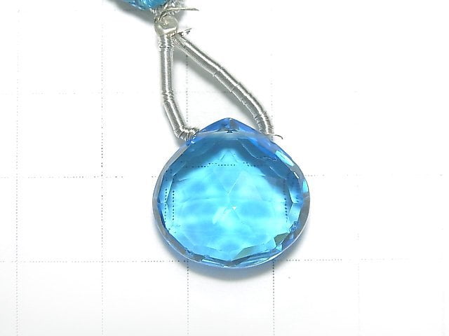 [Video] [One of a kind] High Quality Swiss Blue Topaz AAAA Chestnut Faceted Briolette 1pc NO.85