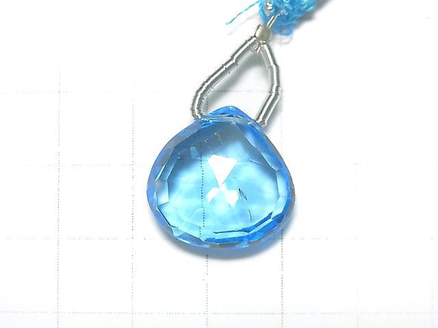 [Video] [One of a kind] High Quality Swiss Blue Topaz AAAA Chestnut Faceted Briolette 1pc NO.91