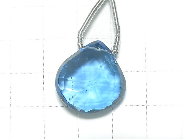 [Video] [One of a kind] High Quality Swiss Blue Topaz AAAA Chestnut Faceted Briolette 1pc NO.93