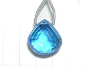 [Video] [One of a kind] High Quality Swiss Blue Topaz AAAA Chestnut Faceted Briolette 1pc NO.96