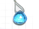 [Video] [One of a kind] High Quality Swiss Blue Topaz AAAA Chestnut Faceted Briolette 1pc NO.97