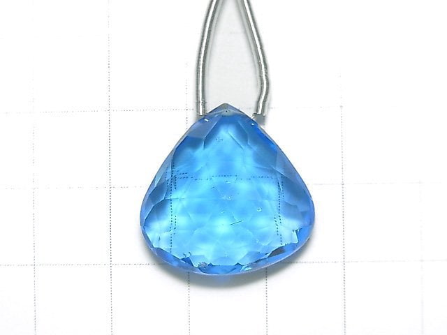 [Video] [One of a kind] High Quality Swiss Blue Topaz AAAA Chestnut Faceted Briolette 1pc NO.99