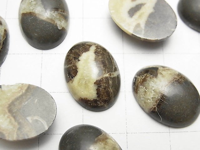 [Video] Septarian Oval Cabochon 18x13mm 2pcs