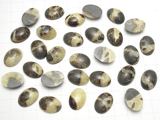 [Video] Septarian Oval Cabochon 18x13mm 2pcs