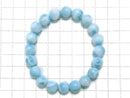 [Video] [One of a kind] Larimar Pectolite AAA Round 9mm Bracelet No.65
