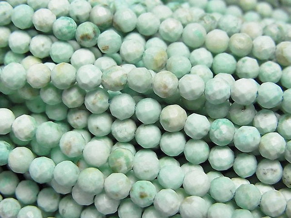 Chrysocolla, Faceted Round Gemstone Beads