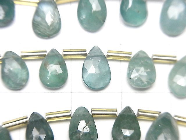 [Video] Grandidierite AA++ Pear shape Faceted Briolette 1strand beads (aprx.7inch/18cm)