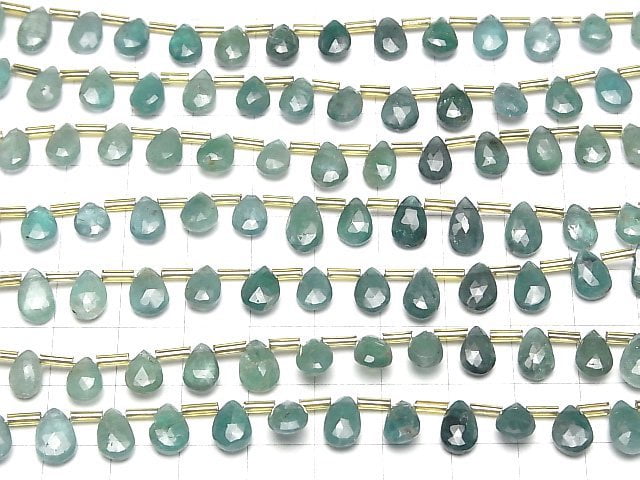 [Video] Grandidierite AA++ Pear shape Faceted Briolette 1strand beads (aprx.7inch/18cm)