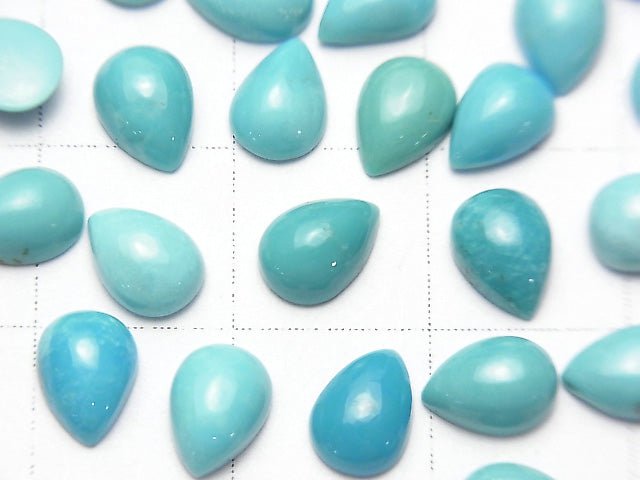 [Video] Arizona Kingman Turquoise AAA- Pear shape Cabochon 7x5mm 5pcs