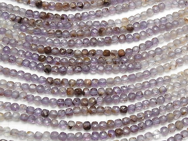 [Video] High Quality! Garden Amethyst AAA- Cube Shape 4x4mm 1strand beads (aprx.15inch / 37cm)